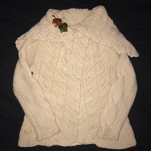 tan knit cardigan